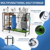 MOEPISY Golf Bag Organizer Garage Sports Equipment Organizer Golf Bag Stand Golf Club Storage Rolling Wheels - 4 of 4