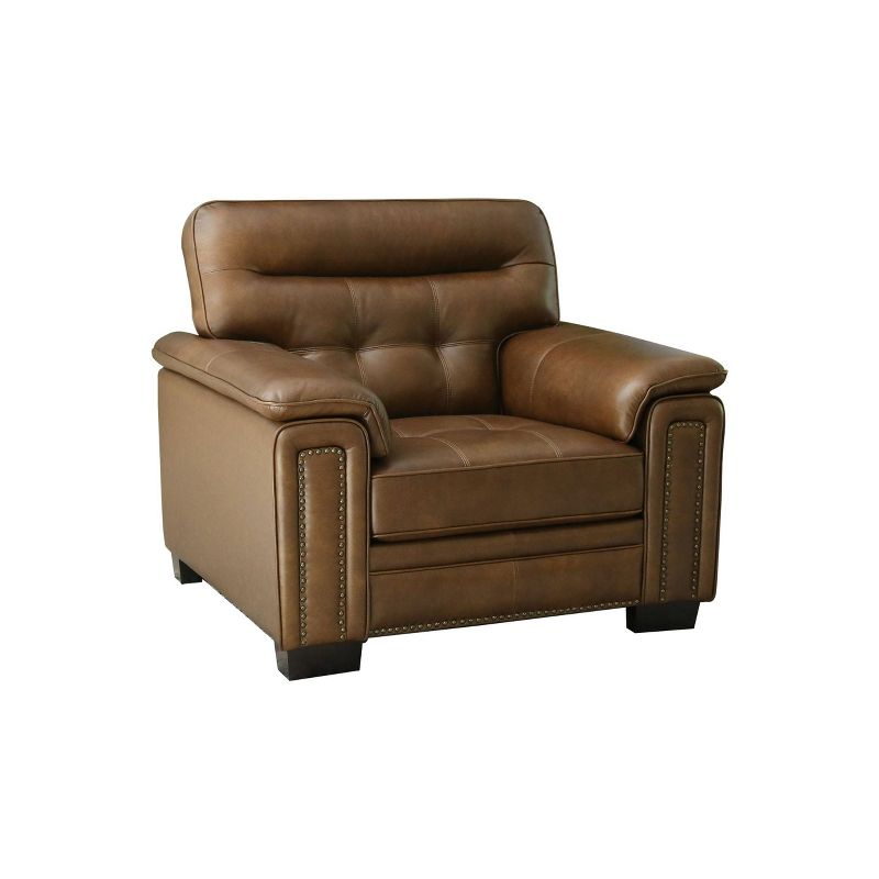 Harry Leather Chair Brown - Abbyson Living, 1 of 5