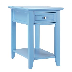 Resnick Accent Table with Hidden Outlet - Blue - Inspire Q