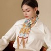 Anna-Kaci Women's Floral Print Soft Silky Scarf with Lightweight Soft Fabric Versatile Square Neck and Hair Accessory - 2 of 4