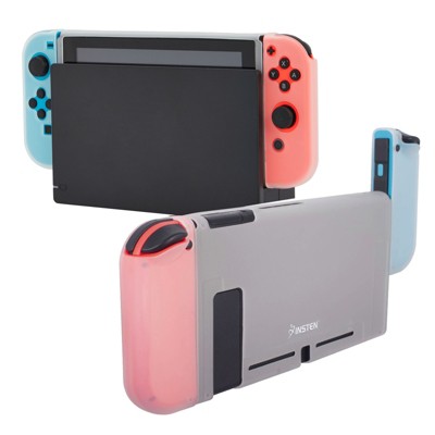 Insten Protective Case for Nintendo Switch Console and Joycon Controllers, Detachable & Dockable TPU Cover, Clear