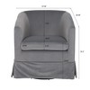 GustoWave Modern 360 Degree Swivel Living Room Chairs, Barrel Chair Upholstery Accent Sofa Chairs for Bedroom - 2 of 4