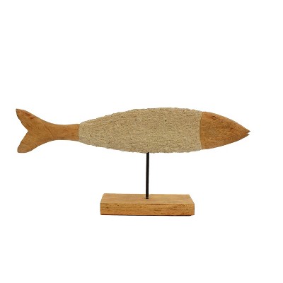 Beachcombers Small Wood & Stone Fish