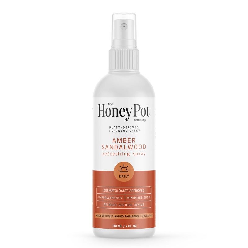 The Honey Pot Company, Refreshing&#160;Amber Sandalwood&#160;Panty and Body Plant-Derived Deodorant Spray - 4 fl oz, 1 of 13