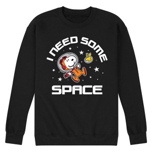 Men's - Peanuts - Snoopy First Beagle In Space Rocket 1969 Graphic Fleece Sweatshirt - 1 of 4