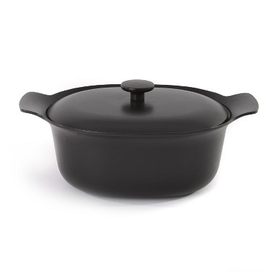 BergHOFF Ron 11" Cast Iron Covered Dutch Oven 5.5 Qt, Black