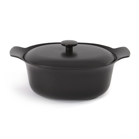 Lodge Enameled Cast Iron Dutch Oven 5.5 qt Cookware Pot for Induction  Cooktop