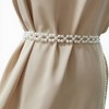 Anna-Kaci Women's Faux Pearl Beaded Waist Chain Belt with Clustered Design and Adjustable Length 45.5x0.6in - White - 3 of 3