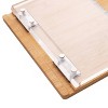 Mind Reader Modern Collection Plastic Foldable Monitor Stand Brown: Desk Organizer & Office Supplies Riser - 3 of 4