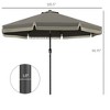 Sapphtopaz 9Ft Patio Umbrella Market Umbrella with Crank and Push Button Tilt 8 Sturdy Ribs and Tassles for Garden, Pool, Deck, Backyard - 3 of 4