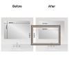 Amanti Art Mirror Makeover Bathroom Mirror Frame Border Kit  - Fully Assembled Peel and Stick Frame - Mirror NOT Included - Lyla Ornate Silver Trim - 4 of 4