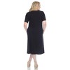 White Mark Plus Size Short Sleeve Midi Dress - 3 of 4