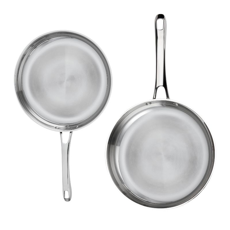 Cuisinart Classic 10&#34; &#38; 12&#34; Stainless Steel 2pk Skillet Set Silver, 4 of 5