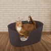 Richell PAW TRAX High Wall Cat Litter Box XL, High Sides Cat Litter Box w/Scoop - 4 of 4