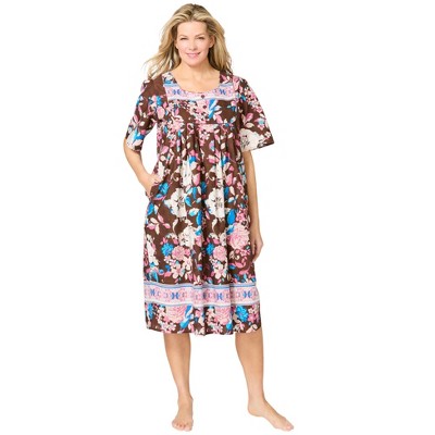 Only Necessities Plus Size Mixed Print Short Lounger