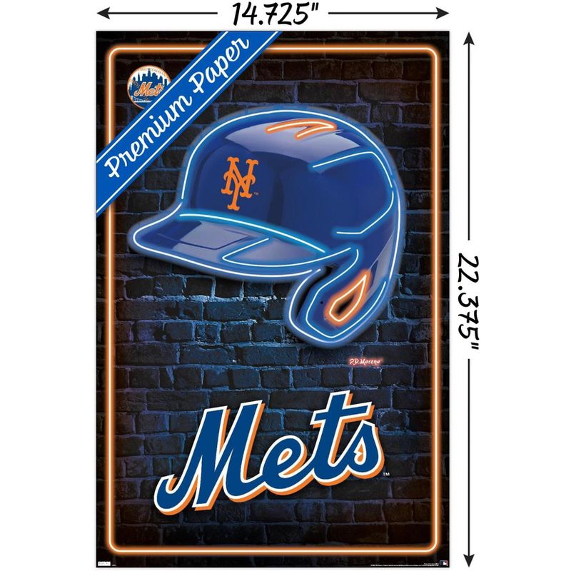 Trends International MLB New York Mets - Neon Helmet 23 Unframed Wall Poster Prints, 3 of 7
