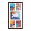 PosterPalooza | Brown Finish Collage Frame - White Mat, 20 Frame Sizes to Choose From, UV Acrylic - 4 of 4