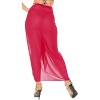 LA LEELA Womens Swim Cover Up Beach Wraps Long Sheer Bathing Suit Beachwear Sarong Coverups Summer Bikini Coverup for Women One Size Pink, Solid - 4 of 4