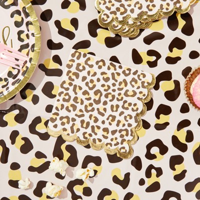 Safari Leopard Print Birthday Party Supplies Set for 24 Guests