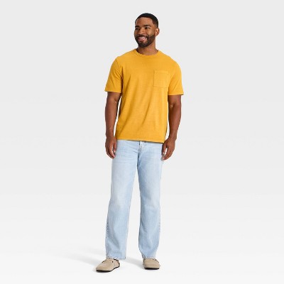 Мужские футболки Goodfellow & Co Men's Vintage Short Sleeve Pocket T-Shirt - Goodfellow & Co™ Dark Gold XL — фото 2
