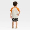 Toddler Boys' Dino Halloween Short Sleeve T-Shirt and Shorts Set - Cat & Jack™ Gray - 2 of 4