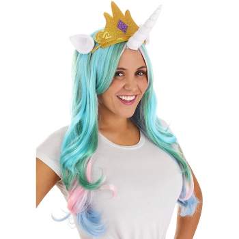 HalloweenCostumes.com One Size Fits Most Women My Little Pony Princess Celestia Women's Wig, Pink/Blue/Blue