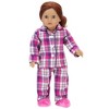 Sophia’s Flannel Pajama & Slippers Set for 18'' Dolls - 3 of 4