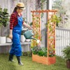 Tangkula Raised Garden Bed Planter Box w/ Side & Top Trellis for Vine Climbing Plants - 2 of 4