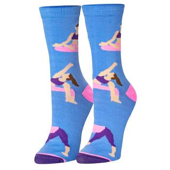 Unique Bargains Non-slip Yoga Socks Five Toe Socks Pilates Barre For Women  With Grips Purple 3 Pair : Target