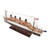 Wooden Titanic Ship Model 25" L – Red/White/Black, Small Handcrafted Display By Old Modern Handicrafts - 3 of 4