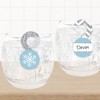 Big Dot of Happiness Winter Wonderland - Snowflake Holiday Party and Winter Wedding Paper Beverage Markers for Glasses - Drink Tags - Set of 24 - 3 of 4