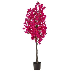 Nearly Natural 5’ Bougainvillea Artificial Tree - 1 of 1