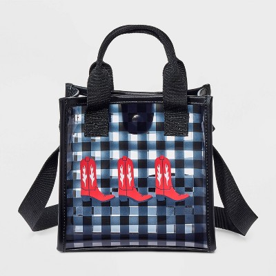 Girls' Cowboy Boots Mini Jelly Crossbody Bag - art class™ Black