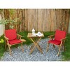 ARTPLAN Outdoor Chair Cushions for Patio Furniture, Waterproof Outdoor Cushions, Round Corner Patio Chair Cushions Set of 4 with Ties,17"x16"x2" - 3 of 4
