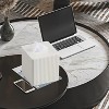 LunaLulinlk PU Leather Tissue Box Cover Square Tissue Box Holder with Magnetic Closure White - 2 of 4