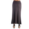 24seven Comfort Apparel  Comfortable Plus Size Foldover Maxi Skirt - 3 of 3
