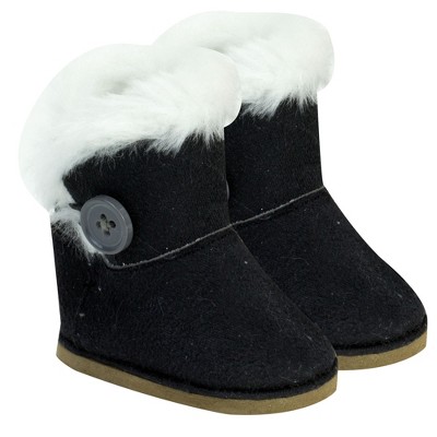 Sophia’s Button Ewe Boots for 18” Dolls, Black