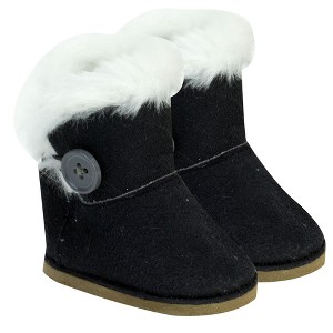 Sophia’s Button Ewe Boots for 18” Dolls, Black - 1 of 3