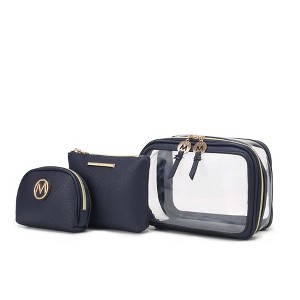 MKF Collection Laura Women's Cosmetic Punch 10 Pcs Sets, Small Travel Makeup Bag by Mia k - 1 of 4
