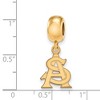 Black Bow Jewelry 14k Yellow Gold Plated Sterling Silver Arizona State Sun Devils NCAA Bead Charm - 2 of 3