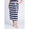 ELOQUII Women's Plus Size Sequin Striped Midi Skirt - 3 of 4