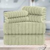 BAGOKIE 100% Turkish Cotton Corduroy Ribbed Bath Towels 6-Piece Set - 4 of 4