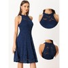 Allegra K Women's Lace Halter Neck Sleeveless Elegant Cocktail A-Line Dress - 2 of 4