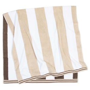 Aston and Arden Striped Reversible Oversized Thick Beach Towel (35x70 in., 600 GSM), Luxury Pool Towel, Extra Large Bath Towel - 1 of 4