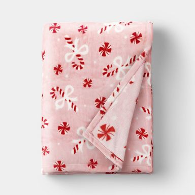 Holiday Candy Cane Throw - Wondershop™