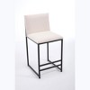 TOAOTBNBOB Industrial Bar Chair with Metal Footrest, Counter Height Barstools Set of 2, Dining Room Bar Stools with Soft Cushion - 2 of 4