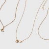Girls' Initial with Choker and Layered Necklace Set - art class™ Gold - 3 of 3