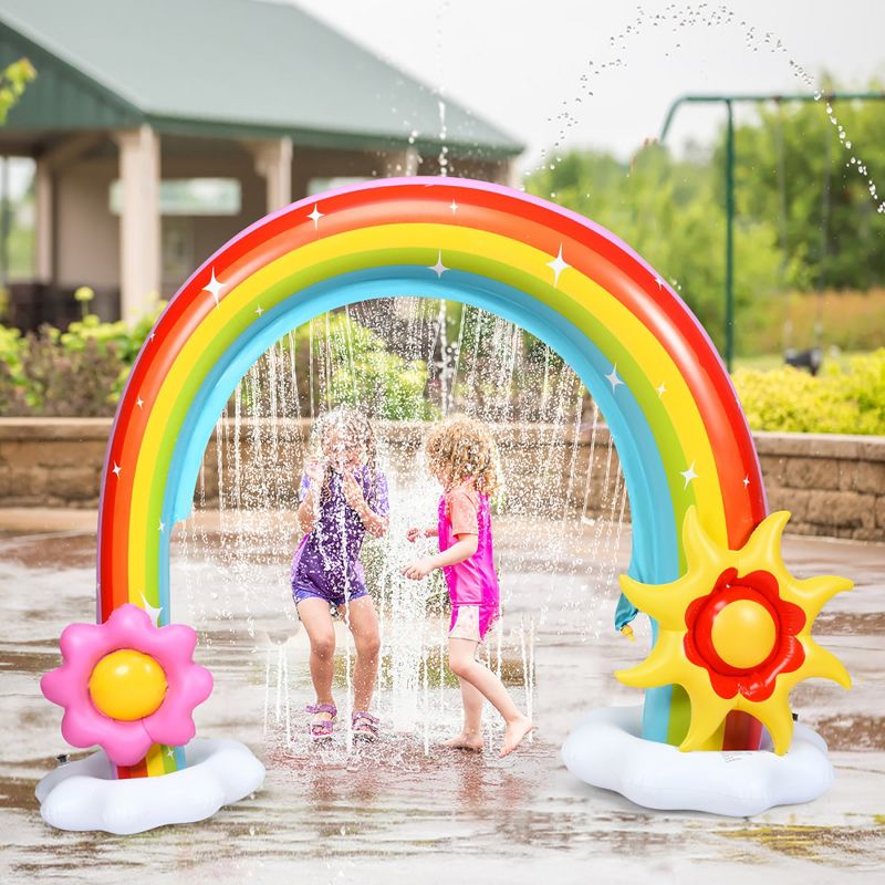 Costway Inflatable Rainbow Sprinkler Summer Outdoor Kids Spray Water Toy Yard Party Pool, 1 of 11