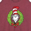 Women's The Cat in the Hat Cat Wreath Graphic Racerback Tank - Heather Burgundy - 1X - 2 of 4