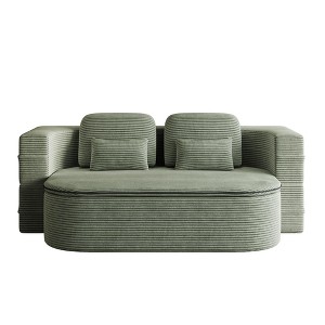 Maliang 75'' 2-in-1 Foldable Sofa,Convertible Sleeper Foam Sofa Bed with Multi Functional Blanket,Lounge Sofa - 1 of 4